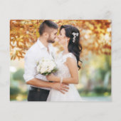 Minimaal Rustiek Hout & Lichten Foto Save the Date (Achterkant)