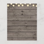 Minimaal Rustiek Hout & Lichten Foto Save the Date (Achterkant)