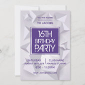 Minimaal 's nachts Abstracte 'Birthday Party Invit Kaart (Voorkant)