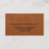 Minimaal Sable Leather Gold Initiaal Visitekaartje (Achterkant)