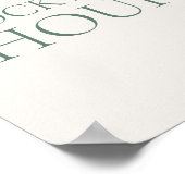 Minimaal Saliegroen Bruiloftscocktailuur Bord Poster (Hoek)