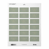 Minimaal saliegroen retouradreslabel etiket (Full Sheet)