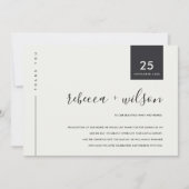 MINIMAAL SCANDI BLACK EN WITTE TYPOGRAFIE WEDING BEDANKKAART (Voorkant)
