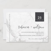 MINIMAAL SCANDI MARBLE STONE TEXTURE TYPOGRAPHY SAVE THE DATE (Voorkant)