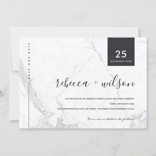 MINIMAAL SCANDI MARBLE STONE TEXTURE TYPOGRAPHY SAVE THE DATE