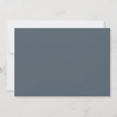 MINIMAAL SCANDI NAVY GRAY BLUE TYPOGRAPHY WEDING BEDANKKAART (Achterkant)
