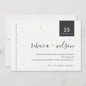 MINIMAAL SCANDI RUSTIC TERRAZZO TEXTURE TYPOGRAFIE SAVE THE DATE (Voorkant)