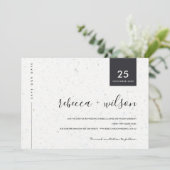 MINIMAAL SCANDI RUSTIC TERRAZZO TEXTURE TYPOGRAFIE SAVE THE DATE (Staand voorkant)