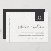 MINIMAAL SCANDI RUSTIC TERRAZZO TEXTURE TYPOGRAFIE SAVE THE DATE (Voorkant / Achterkant)