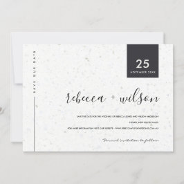 MINIMAAL SCANDI RUSTIC TERRAZZO TEXTURE TYPOGRAFIE SAVE THE DATE