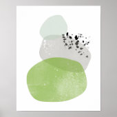 Minimaal, Scandinavia, abstract greenery poster (Voorkant)