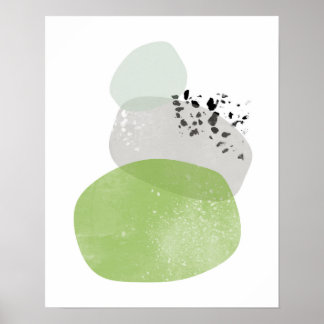 Minimaal, Scandinavia, abstract greenery poster