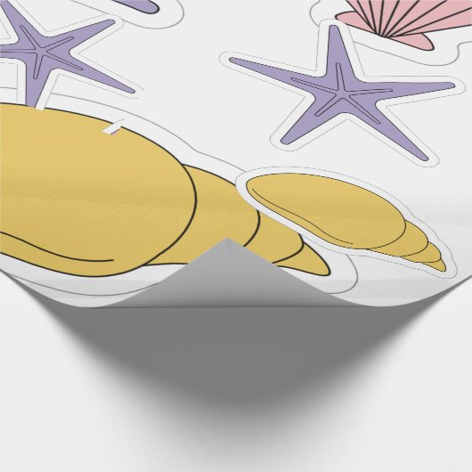 Minimaal Schattige onder Zee illustraties Cadeaupapier (Hoek)