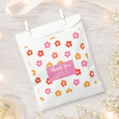 Minimaal Schattige roze geel rood Sinaasappel bloe Bedankzakje (Geknipt)