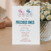 Minimaal Schattige tweeling Baby shower Kaart