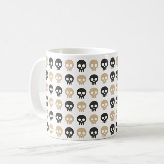 Minimaal Schedelpatroon Koffiemok (Voorkant links)
