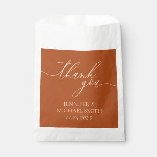 Minimaal Schoon Beige Schrift terracotta Dank je w Bedankzakje