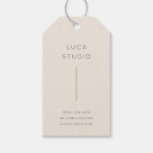 Minimaal Schoon Eenvoudig Modern QR Code Goud en C Cadeaulabel (Voorkant)
