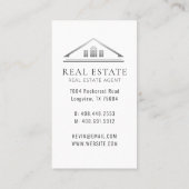 Minimaal schoon loof professioneel onroerend goed visitekaartje (Achterkant)
