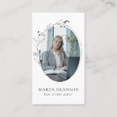 Minimaal schoon loof professioneel onroerend goed visitekaartje (Voorkant)