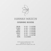 Minimaal, Schoonheid, Logo, Bedrijfsnaam Branding Raamsticker (Vel)