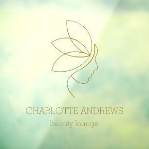 Minimaal, Schoonheid, Logo, Bedrijfsnaam Branding Raamsticker