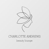 Minimaal, Schoonheid, Logo, Bedrijfsnaam Branding Raamsticker (Vel)