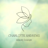 Minimaal, Schoonheid, Logo, Bedrijfsnaam Branding Raamsticker (Vel 3)