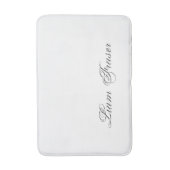 Minimaal script 3d monogram badmat (Voorkant Verticaal)