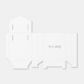 Minimaal script 3d monogram bedankdoosjes (Uitgevouwen)