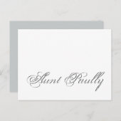 Minimaal script 3d monogram briefkaart (Voorkant / Achterkant)