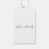 Minimaal script 3d monogram cadeaulabel (Voorkant)