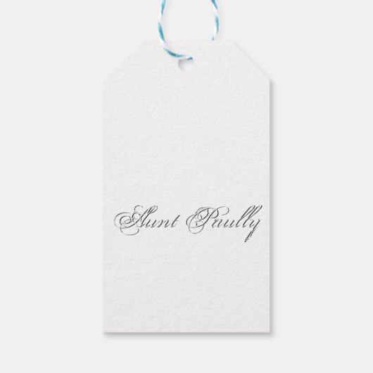 Minimaal script 3d monogram cadeaulabel (Achterkant)