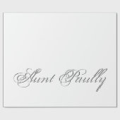 Minimaal script 3d monogram cadeaupapier (Vlak)