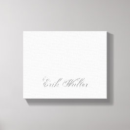 Minimaal script 3d monogram canvas afdruk