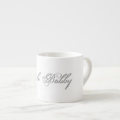 Minimaal script 3d monogram espresso kop (Voorkant rechts)