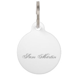 Minimaal script 3d monogram huisdierpenning