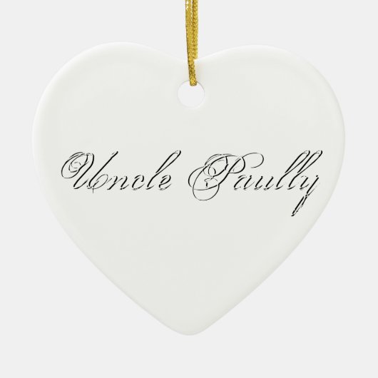 Minimaal script 3d monogram keramisch ornament (Voorkant)