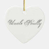 Minimaal script 3d monogram keramisch ornament (Achterkant)