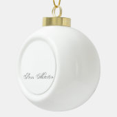 Minimaal script 3d monogram keramische bal ornament (Rechts)