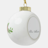 Minimaal script 3d monogram keramische bal ornament (Links)