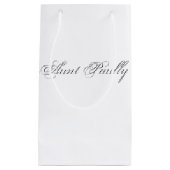 Minimaal script 3d monogram klein cadeauzakje (Voorkant)