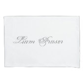 Minimaal script 3d monogram kussensloop (Voorkant)