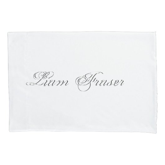 Minimaal script 3d monogram kussensloop (Voorkant)