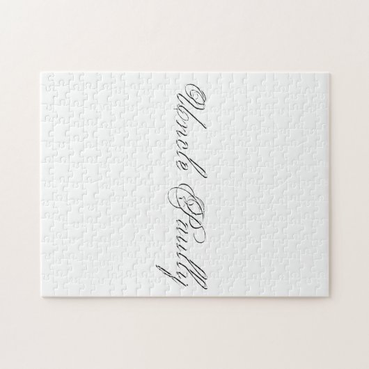 Minimaal script 3d monogram legpuzzel (Horizontaal)