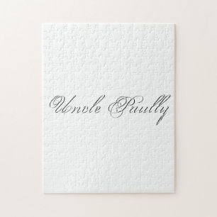 Minimaal script 3d monogram legpuzzel