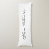 Minimaal script 3d monogram lichaamskussen (Voorkant Verticaal)