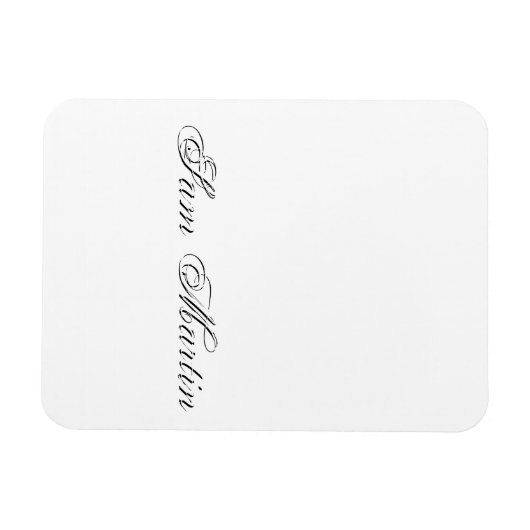 Minimaal script 3d monogram magneet (Horizontaal)