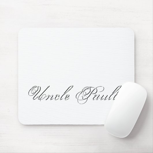 Minimaal script 3d monogram muismat (Met muis)