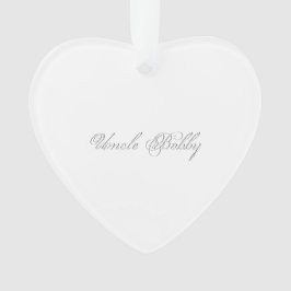 Minimaal script 3d monogram ornament